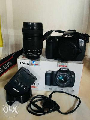 Black Canon 60D DSLR Camera Set With Box Original and