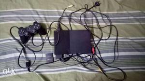 Black Sony PS2 With Controller