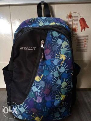 Blue And Black Aerollit Backpack