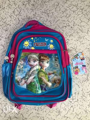 Blue And Red Frozen Backpack