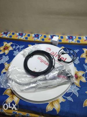 Brand New seal packed White And Black Airtel Satellite Dish