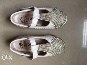 Brand new small girls white shoe