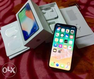 Iphone X 64 GB white Purchased 1 month back from