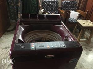 Maroon And Black Top-load Clothes Washer
