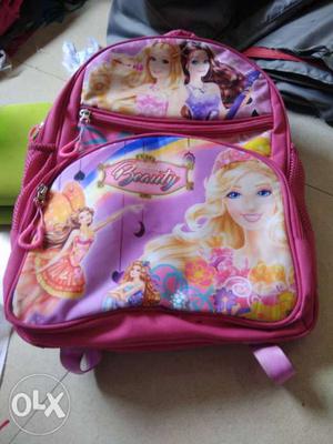 Pink Barbie Graphic Backpack