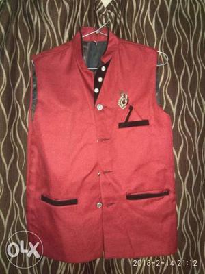 Red and grey casual coati for men For medium and
