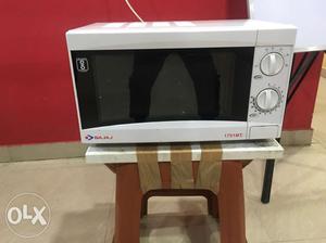 White And Black Bajaj Microwave Oven