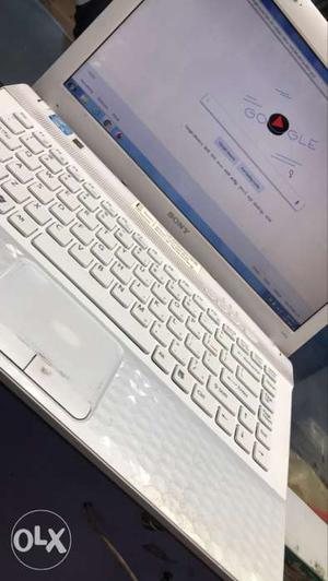 White Sony Laptop Computer