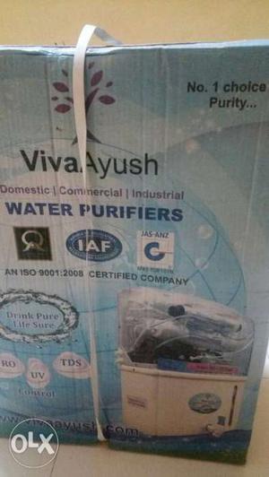 White Viva Ayush Water Purifiers Box