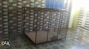 An unused dogs cage for a large breed