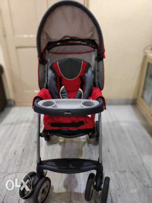 Chicco pram - recliner with food tray and space