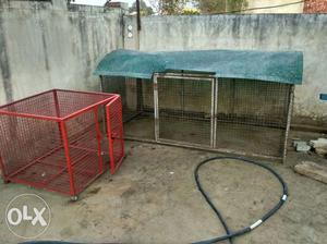 Dog cage (pinjra) red- blue-