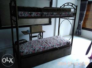 Double bed with trolly (no matress)