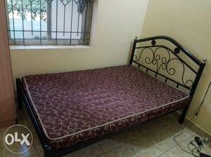 Double size Metal bed with mattress