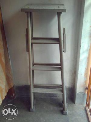 Gray Metal A-frame Ladder