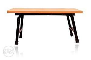 Heavy weight big wooden mica table with iron