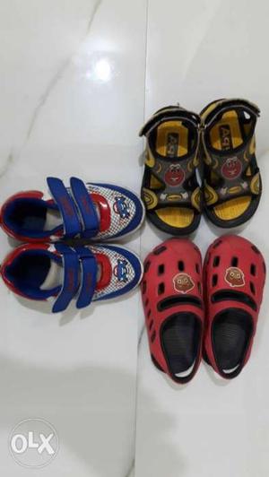 Kid boy shoes 3 pairs, for 3-4 yrs. Hardly used.