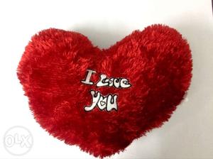 Red I Love You Heart Shape Pillow