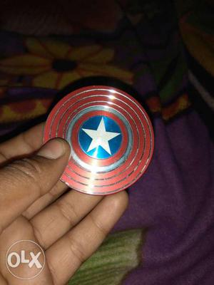 Round Captain America Fidget Spinner