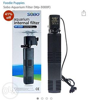 Sobo aquarium filter f 2 months old with box