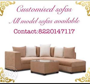 Three seater Sofa with Diwan and coffee table