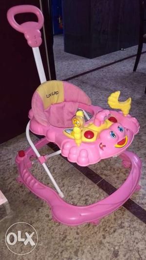 Toddler Girl's Pink And Yellow Fodling Walker