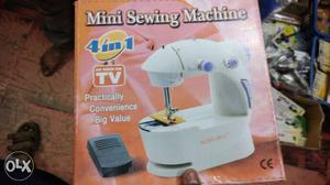White Mini Sewing Machine Box