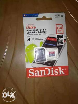 64GB Black SanDisk MicroSDXC UHS-I Card With Adapter Pack