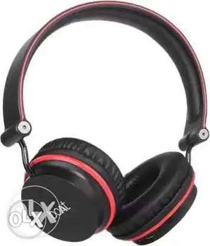 Black And Pink BoAt Cordless Headphone