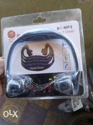 Black Head Gear Bluetooth Headset With Pack