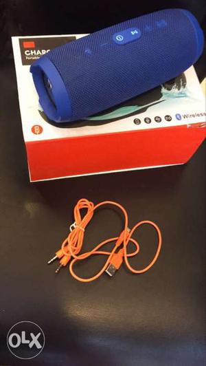 Blue JBL Charge Bluetooth Portable Speaker With Box
