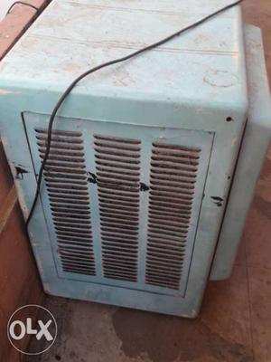 Blue Outdoor AC Condenser