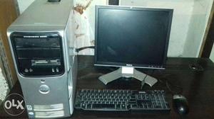 Dell Flat Screen Computer Monitor, Keyboard, Mouse, And
