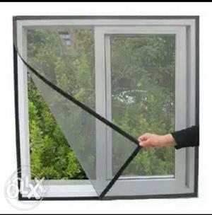 Grey Mesh Window Cover