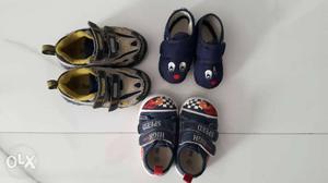 Kid shoes of 3 pairs for 6 months to 1 year old.