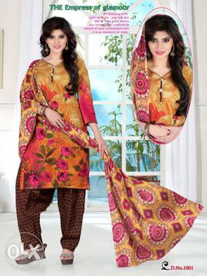2 cotton suits with duppatta for sale at Rs500