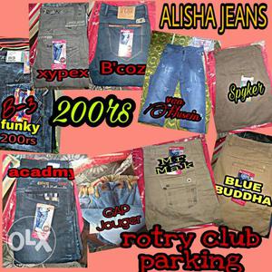 28 to 42 size mens jeans