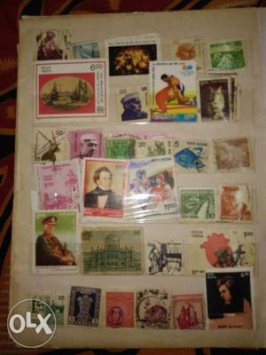 A collection of postal stamps