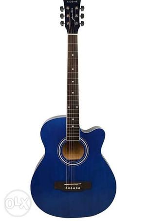 Acoustic guitar, blue coloured, 3 months old,