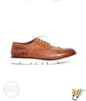 Brown Platform Leather Dress Shoes
