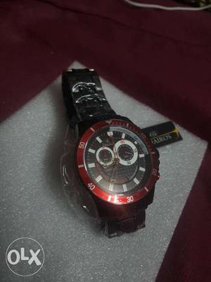 Chairos Racer Black Ltd.Edtn And Red Chronograph Watch