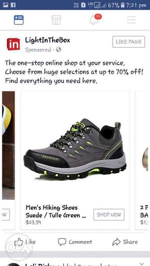 Gray And Black Fashion Hiking Shoe Screenshot