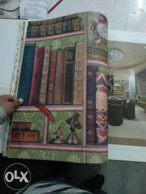 Imported wallpaper new roll 57 sqft fixing 300