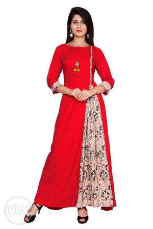 Jaipur wholesale Rayon Fabric Long Women's Kurta/Kurti