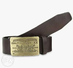 Levi's brown leather belt. MRP 