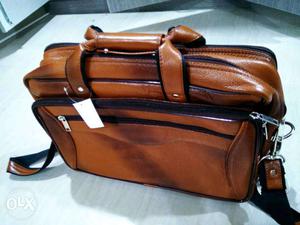 Original Brown Leather Official Laptop bag