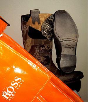 Original handcrafted leather Hugo Boss boot.