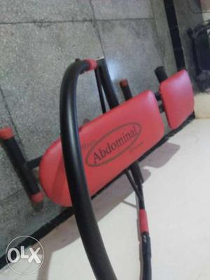 Red And Black Abdominal Bench