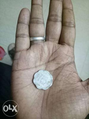 Silver coin of 10 paisa
