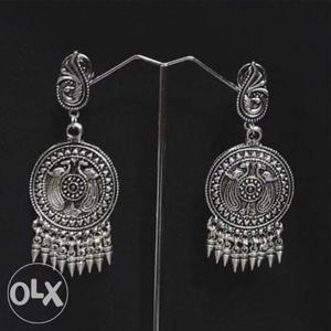 Silver-colored Pendant Earrings